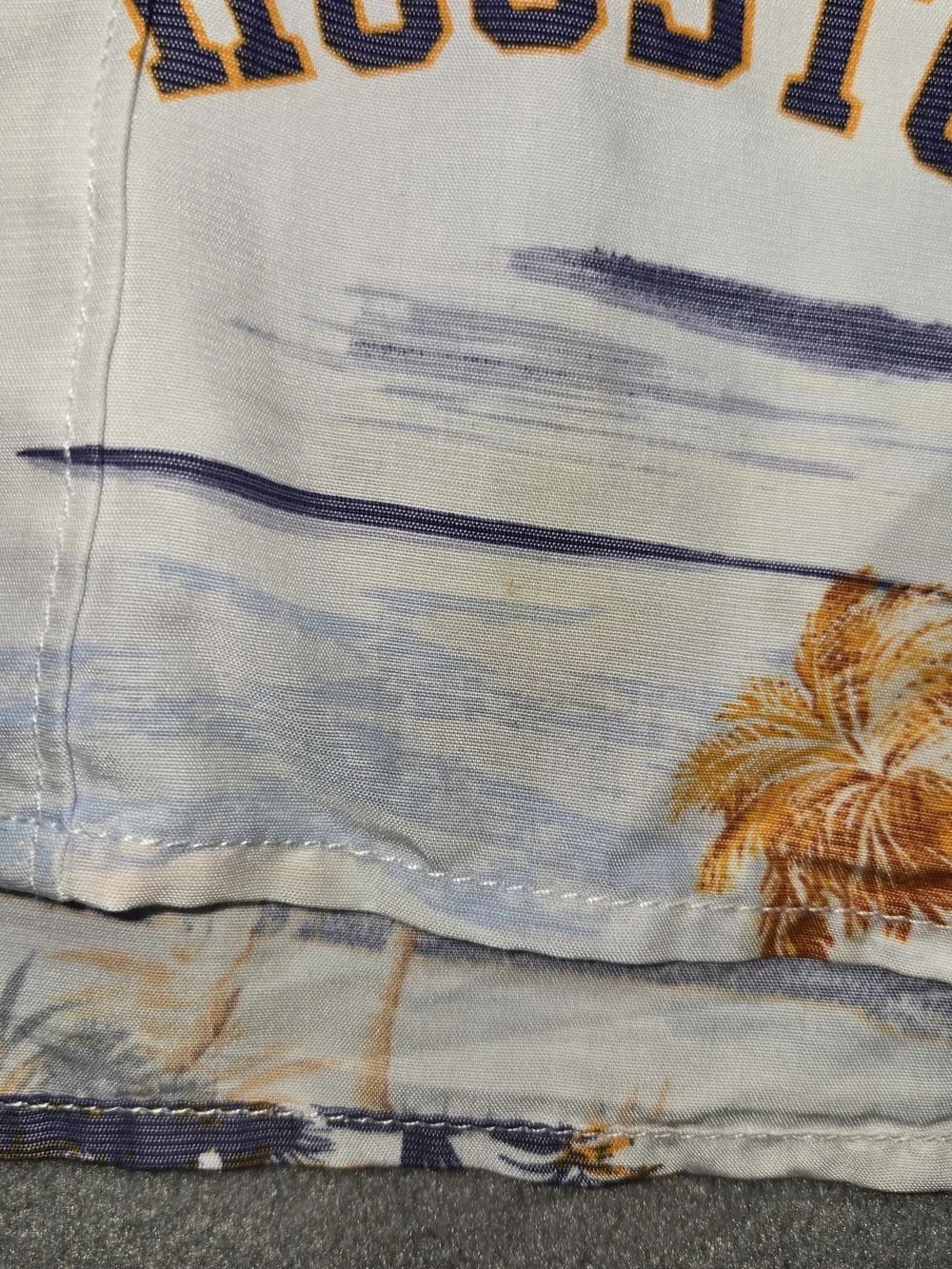 Tommy Bahama The Coconut Point Houston Astros Orange & Blue Palm-Print Shirt